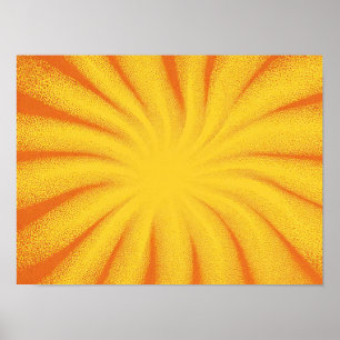 Affiche Fond Éclat de Soleil Jaune – Texture Rétro Vintage