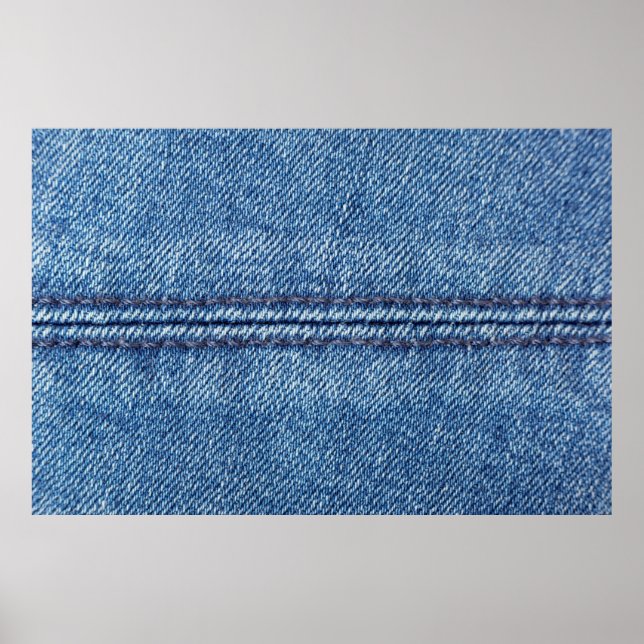 Affiche Fond en jean bleu en gros plan (macro) (Devant)