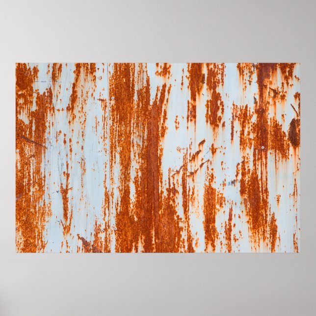Affiche fond et texture de mur en acier rouillé grunge (Devant)