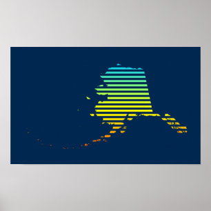 Affiche fondu de refroidissement de l'alaska