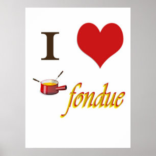 Affiche fondue du coeur i