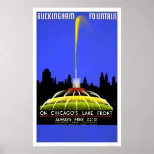 Affiche Fontaine de Buckingham 1939 WPA