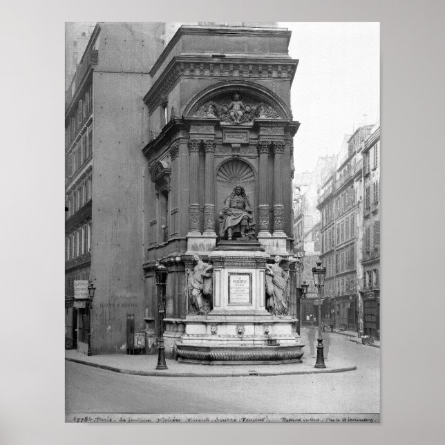 Affiche Fontaine de Molière, 1844 (Devant)