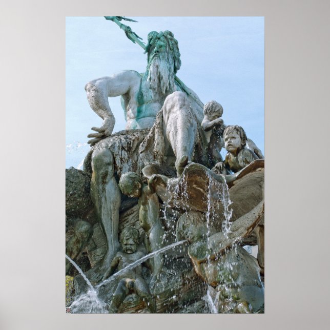 Affiche Fontaine de Neptune à Berlin (Devant)