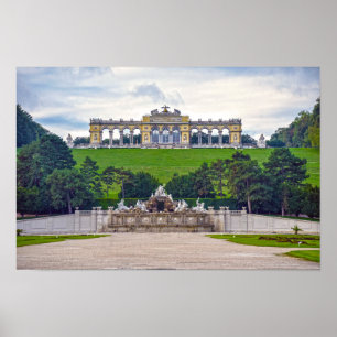 Affiche Fontaine de Neptune et Gloriette, palais de Schönb