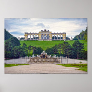 Affiche Fontaine de Neptune et Gloriette, palais de Schönb