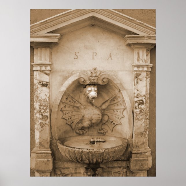 Affiche Fontaine de Rome (Devant)