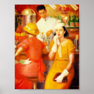 Affiche Fontaine de Soda - William Glackens (1935)