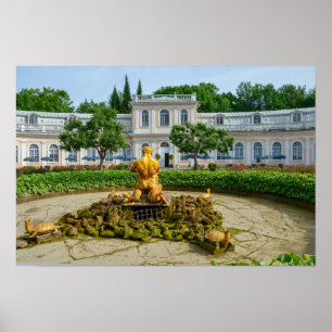 Affiche Fontaine de Triton, jardin d'Orangerie, Peterhof,