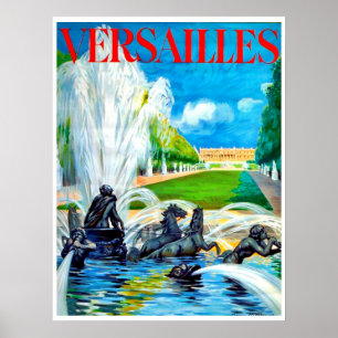Affiche Fontaine du château de Versailles, France