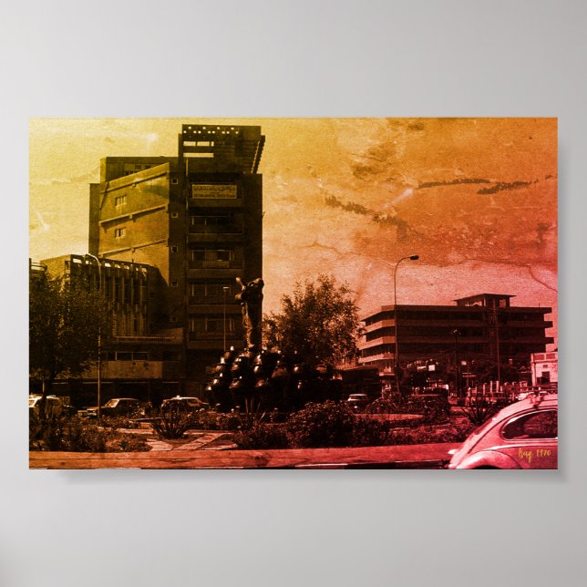 Affiche Fontaine vintage Iraq Bagdad (Devant)