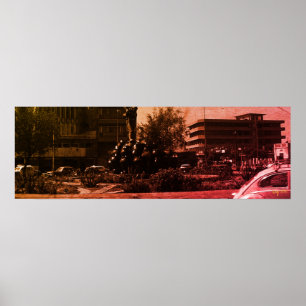 Affiche Fontaine vintage Iraq bagdad