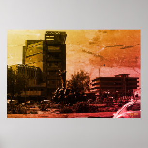 Affiche Fontaine vintage Iraq Bagdad