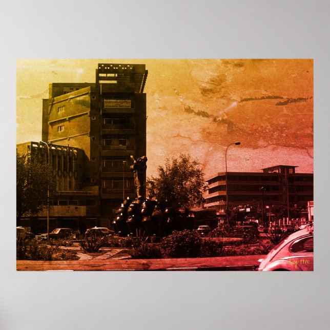 Affiche Fontaine vintage Iraq bagdad (Devant)