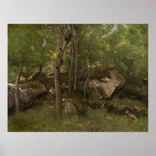 Affiche Fontainebleau - Jean-Baptiste - Corot Fine Art