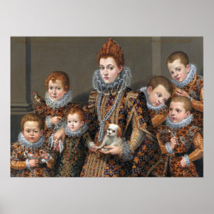 Affiche Fontana - Bianca Maselli & Her Six Children