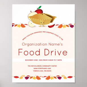 Affiche Food Drive Organisation Nom Feuille Cartographie P