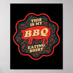Affiche Foodie Drôle Viande Bbq Drôle - Voici Mon Bbq Eati