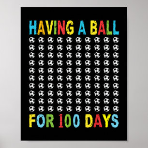 Affiche Football 100E Jour De L'École Pour Garçon 100 Jour
