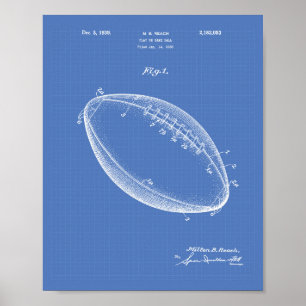 Affiche Football 1939 Brevet Art - Plan directeur