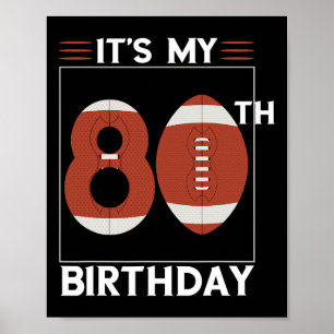 Affiche Football 80e anniversaire de la fête Lover Joueur