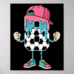 Affiche Football 8 Ans Crème Glacée Goutte Jeunesse 8ème A