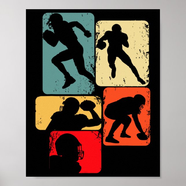 Affiche Football Américain Football Enfants Garçons Homme  (Devant)