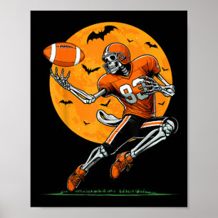 Affiche Football Américain Squelette Garçons Halloween Foo