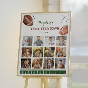 Affiche Football Anniversaire Première année Photo Jalon