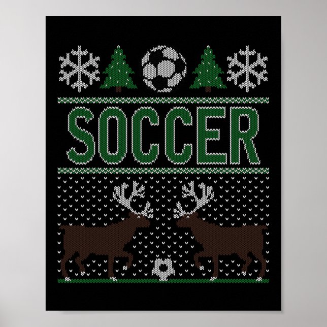 Affiche Football au pull de Noël laid (Devant)