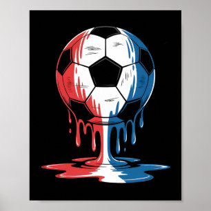 Affiche Football avec goutte de glace 4 juillet garçons en