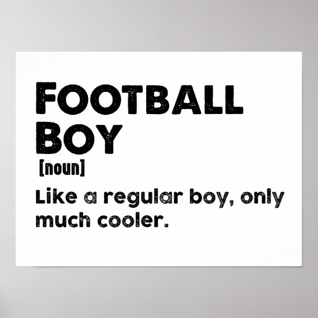 Affiche Football Boy Dictionary Définition Drôle (Devant)