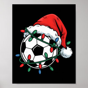 Affiche Football Byll Chapeau de Père Noël Xmas Drôle de N