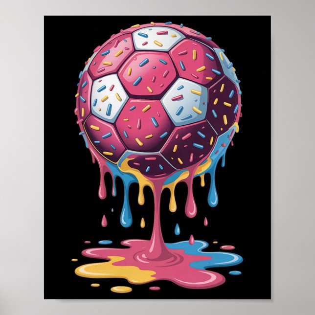 Affiche Football Byll Drip Crème Glacée Drip Hommes Femmes (Devant)