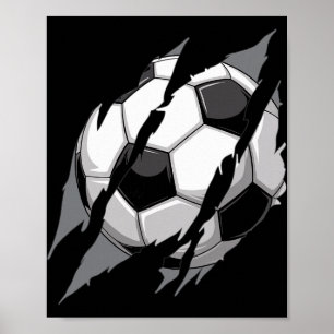 Affiche Football Byll Griffe Marque Déchirure Égratignures