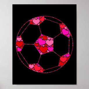 Affiche Football Byll Rose Rouge Coeur Pour Femmes Hommes