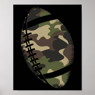 Affiche Football Camouflage Cadeau Collège d'équipe Entraî