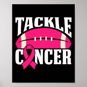 Affiche Football Cancer Sensibilisation du sein Lutte Pink