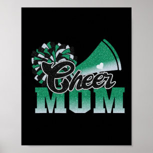 Affiche Football Cheval Maman Vert Blanc Noir Pom Leopard