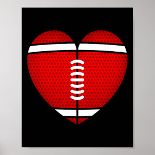 Affiche Football Coeur Saint-Valentin pour les garçons fil