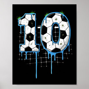 Affiche Football Crème Glacée 10 Ans Jeunesse 10e Naissanc