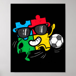 Affiche Football de soccer de puzzle Sensibilisation à l'a