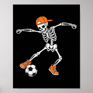 Affiche Football de squelette de soccer d'Halloween Trick