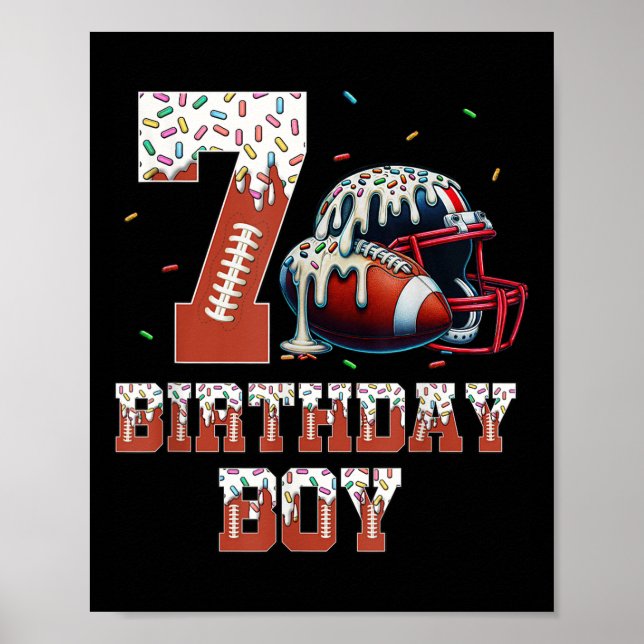 Affiche Football Dried 7e anniversaire fête garçon Sport f (Devant)