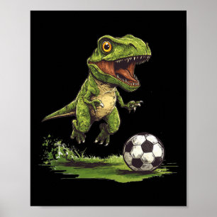 Affiche Football drôle avec Juric en tenue de dinosaure