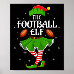 Affiche Football Elf Noël Famille Filles Femmes Elf Squa