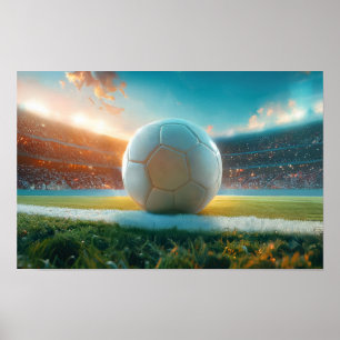Affiche Football en blanc