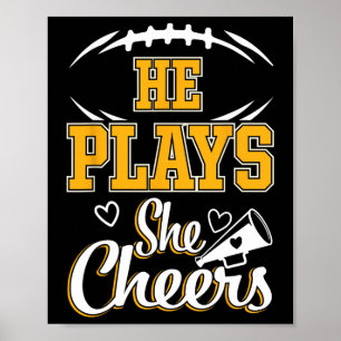 Affiche Football Et Cheerleader Maman Football Mère