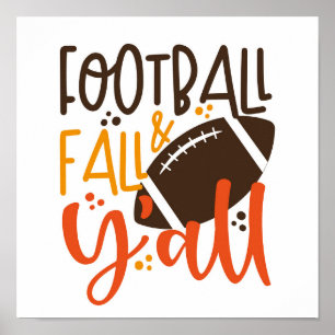Affiche Football Fall & Y'all
