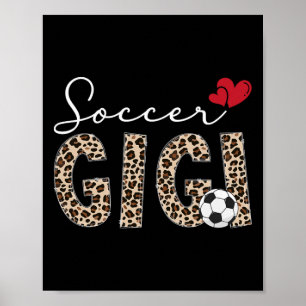 Affiche Football Gigi Léopard Gigi D'un Joueur De Football